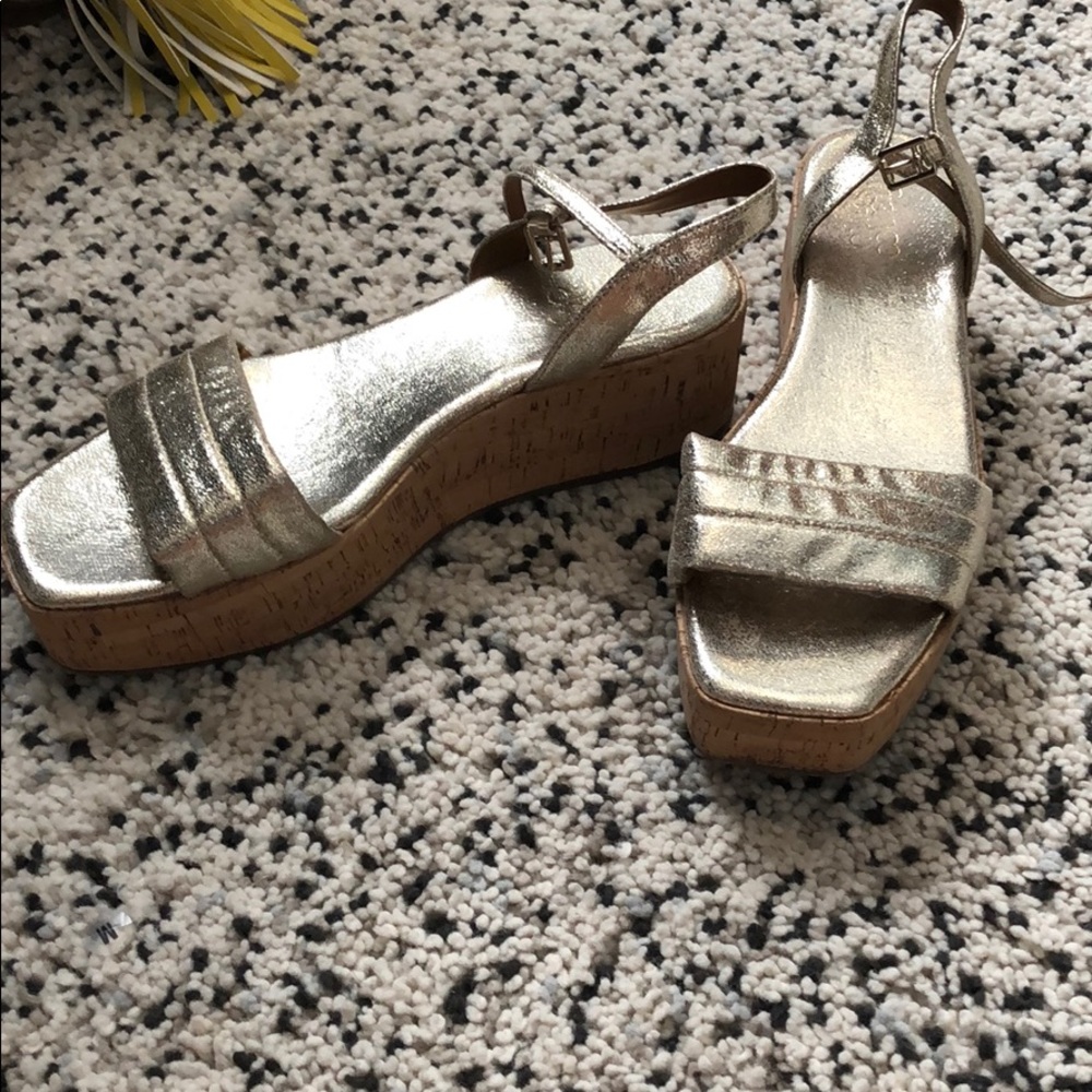 Franco  sarto gold platform Sandals